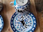 Setje met zwarte kat Bunzlau Castle Pools keramiek-nieuw, Huis en Inrichting, Keuken | Servies, Keramiek, Overige typen, Nieuw