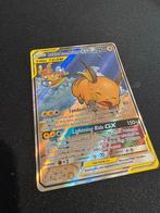 Raichu & Alolan Raichu GX - Pokemonkaart, Ophalen of Verzenden, Zo goed als nieuw, Losse kaart, Foil