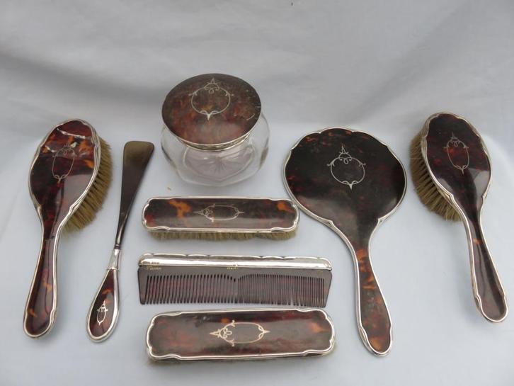 8 Delig zilveren kapstel - Birmingham - ca 1900, Antiek en Kunst, Antiek | Goud en Zilver, Zilver, Ophalen of Verzenden
