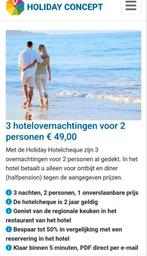 3  Holiday hotelcheque 4 dagen voor twee personen, Tickets en Kaartjes, Cadeaubon, Overige typen, Twee personen