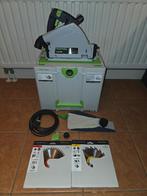 Festool TS 55 FEBQ-Plus FAN invalzaag nieuwstaat met extra's, Ophalen, Invalzaag, Zo goed als nieuw, 30 tot 70 mm