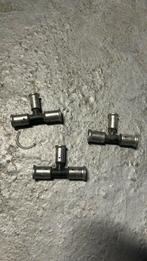 3x Henco pers T-stuk verloop 20x16x20mm, Doe-het-zelf en Verbouw, Buizen en Afvoer, Ophalen of Verzenden, Zo goed als nieuw, Overige typen