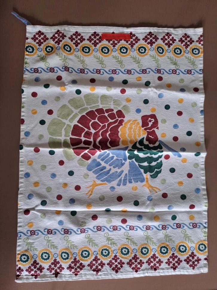Emma Bridgewater, theedoek uit de serie Polka Dot Turkey., Huis en Inrichting, Keuken | Textiel, Zo goed als nieuw, Theedoek of Handdoek