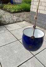 emaille pot plantenhanger tuin retro vintage, Ophalen of Verzenden, Huis en Inrichting