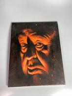 Schilderij duister portret van een man 1974, Antiek en Kunst, Ophalen