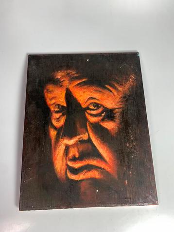 Schilderij duister portret van een man 1974 beschikbaar voor biedingen