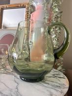 Waterkaraf A.D. Copier green vintage, Ophalen of Verzenden, Zo goed als nieuw, Glas, Overige stijlen