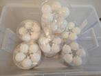 74 nieuwe kerstballen wit glas, Diversen, Kerst, Ophalen of Verzenden, Zo goed als nieuw