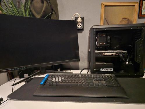 Game PC - Computer, Computers en Software, Desktop Pc's, Zo goed als nieuw, SSD, 16 GB, Met videokaart, Met monitor, Gaming, Ophalen