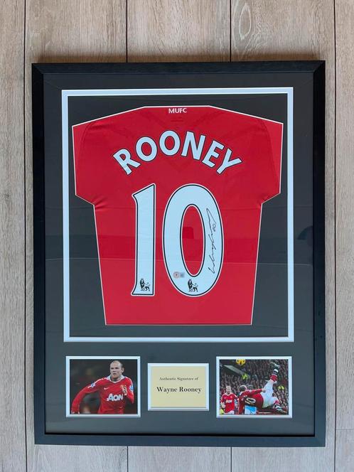 Gesigneerd, Wayne Rooney, Ingelijst Shirt incl coa beckett, Sport en Fitness, Voetbal, Nieuw, Shirt, Ophalen of Verzenden