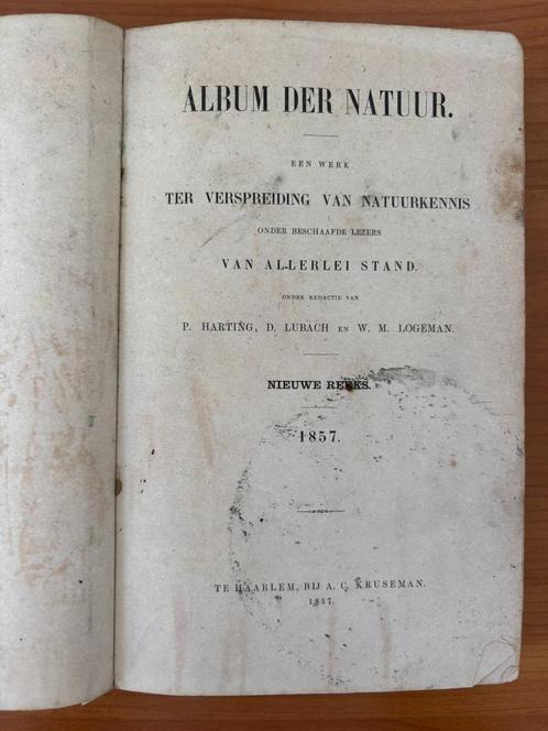 Album der natuur, P. Harting, D. Lubach, W. Logeman (1857), Antiek en Kunst, Antiek | Boeken en Bijbels, Ophalen of Verzenden