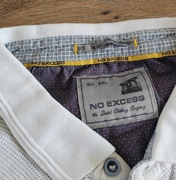 T-shirt, polo No Excess, wit, maat xxl beschikbaar voor biedingen