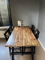 Ikea eettafel met 4 stoelen, Ophalen, Zo goed als nieuw, Rechthoekig, 50 tot 100 cm