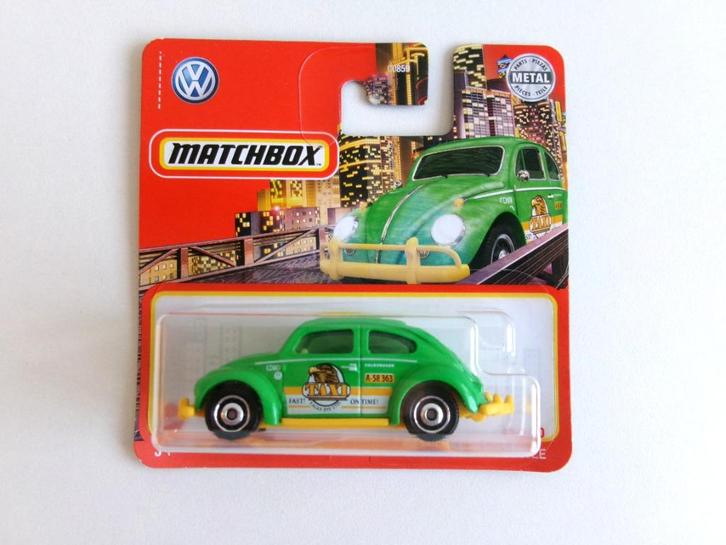 '62 Volkswagen Beetle Taxi groen 1:58 Matchbox (NIEUW), Hobby en Vrije tijd, Modelauto's | Overige schalen, Nieuw, Auto, Ophalen of Verzenden