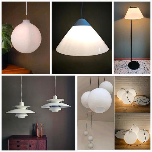 Louis Poulsen Hanglampen en Vloerlamp  Vintage Deens design, Huis en Inrichting, Lampen | Hanglampen, Zo goed als nieuw, Minder dan 50 cm