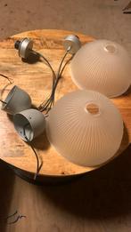 2 hanglampen melkglas, Ophalen, Gebruikt, Glas, Minder dan 50 cm