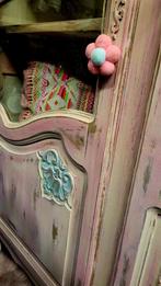 Shabby/Houtsnijwerk/Boho /Vitrinekast/Kast, Antiek en Kunst, Ophalen