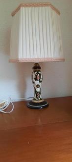 Schemerlamp met voet van Gouds plateel, Ophalen of Verzenden