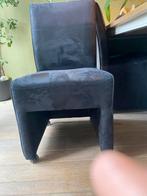 Tafel met 6 stoelen op wieltjes, Huis en Inrichting, Ophalen, Zwart, Zo goed als nieuw, Vijf, Zes of meer stoelen