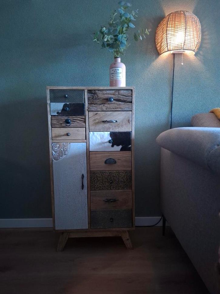 Tower Living Mango Houten Kastje, Huis en Inrichting, Kasten | Dressoirs, Zo goed als nieuw, Minder dan 50 cm, 25 tot 50 cm, Met lade(s)