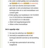 Sun-web 50 euro voucher code t/m 8 feb, Eén persoon, Overige soorten