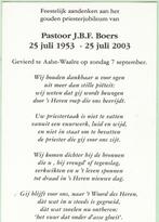 Aalst Waalre Feestelijk aandenken Pastoor J.B.F. Boers 2003, Verzamelen, Verzenden, 1980 tot heden, Ongelopen, Noord-Brabant