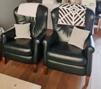 2 Fauteuils, Huis en Inrichting, Fauteuils, Ophalen, Zo goed als nieuw, 50 tot 75 cm, Leer