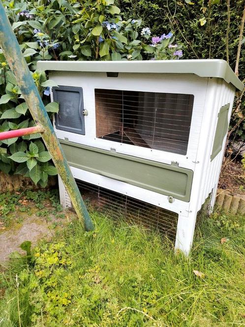 Ferplaat konijnenhok gebruikt, Dieren en Toebehoren, Knaagdieren en Konijnen | Hokken en Kooien, Gebruikt, Hok, 90 cm of meer