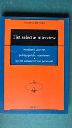 H. Derycke - Het selectie-interview, Ophalen of Verzenden, Zo goed als nieuw, H. Derycke