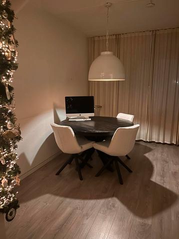Ronde Eettafel - 130cm mangohout beschikbaar voor biedingen