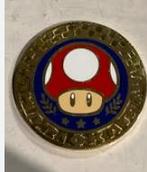 goudkleurige metalen Mario coin mushroom 4cm, Verzamelen, Supermarktacties, Plus, Verzenden