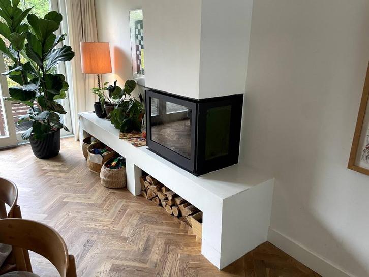 Barbas inbouw houtkachel - 3 zijdig, Huis en Inrichting, Kachels, Gebruikt, Inbouw, Houtkachel, Hout, Ophalen