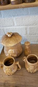 4 delige set van geglazuurde keramiek, Antiek en Kunst, Antiek | Keramiek en Aardewerk, Ophalen