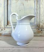 Digoin Sarreguemines witte schenkkan waterkan 1920-1950, Antiek en Kunst, Antiek | Servies los, Ophalen of Verzenden