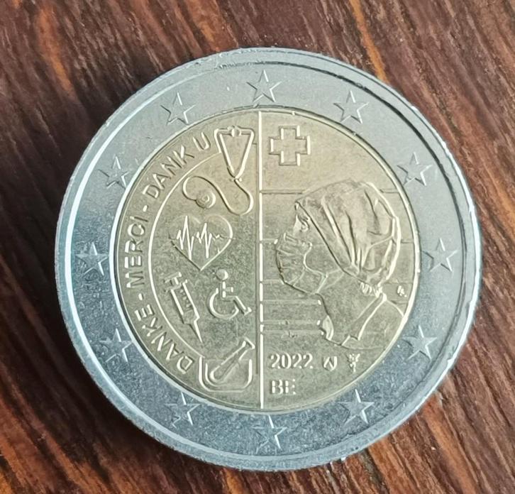 Munt 2 euro België 2022 covid, Postzegels en Munten, Munten | Europa | Euromunten, 2 euro, België, Ophalen of Verzenden