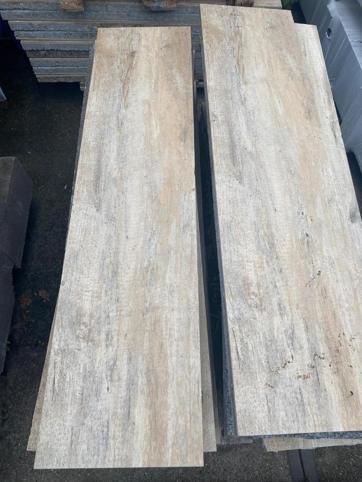 Keramische Tuintegel Houtlook, Tuin en Terras, Tegels en Klinkers, Zo goed als nieuw, Terrastegels, Keramiek, 10 m² of meer, Ophalen