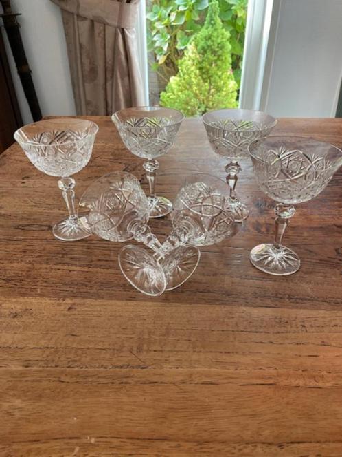 Champagne coupe kristal Vintage, Antiek en Kunst, Antiek | Glas en Kristal, Ophalen of Verzenden