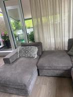 U-bank velours grijs, Ophalen, 250 tot 300 cm, Gebruikt, 100 tot 125 cm