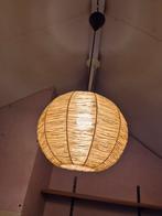 Vintage Raffia Hanglamp Jaren 70, Overige materialen, Gebruikt, Ophalen of Verzenden, Vintage, Bohemian