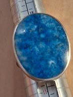 Zilveren Lapis lazuli ring -- ringmaat 20, 20 of groter, Blauw, Nieuw, Ophalen of Verzenden
