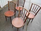4 degelijke Thonet stoelen, Huis en Inrichting, Stoelen, Ophalen, Gebruikt, Bruin, Thonet