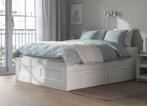 Ikea Brimnes bed 140x200, Ophalen, Wit, Tweepersoons, 140 cm