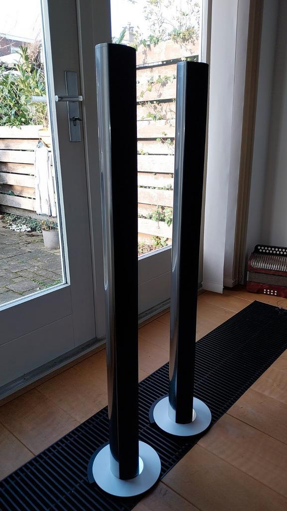 Set Bang&Olufsen BeoLab 6000 zilver zwart, nagezien., Audio, Tv en Foto, Luidsprekers, Zo goed als nieuw, Front, Rear of Stereo speakers