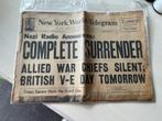 Krant New York World - Telegram Allied War, Verzamelen, Tijdschriften, Kranten en Knipsels, 1940 tot 1960, Krant, Buitenland, Verzenden
