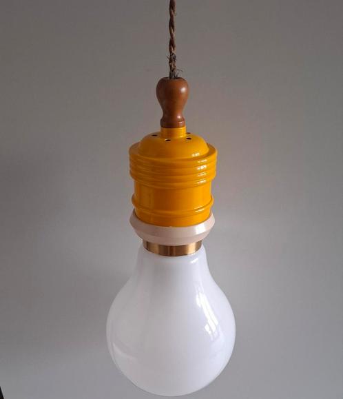 Pop Art Bulb Lamp Metalarte '80s, Huis en Inrichting, Lampen | Hanglampen, Gebruikt, Minder dan 50 cm, Ophalen of Verzenden
