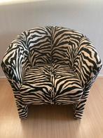 Fauteuil met poef, Huis en Inrichting, Fauteuils, Ophalen, Hout, Minder dan 75 cm, Zo goed als nieuw