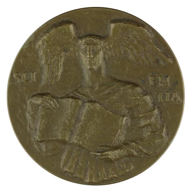 PENNING 1958 Wezelaar-Dobbelman : Akademie van Wetenschappen, Postzegels en Munten, Penningen en Medailles, Brons, Nederland, Verzenden