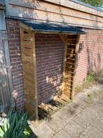 Haardhout opslag met bitumen dakje (tuinkast/haardhoutkast), Tuin en Terras, Bergingen en Tuinkasten, Ophalen, Zo goed als nieuw