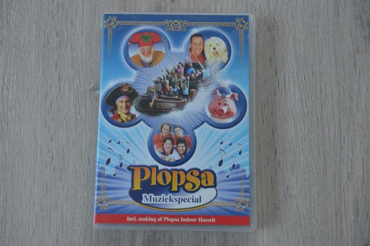 PLOPSA -- MUZIEKSPECIAL inclusief making of Plopsa Indoor, Cd's en Dvd's, Dvd's | Kinderen en Jeugd, Zo goed als nieuw, Alle leeftijden
