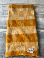 AaBe Scheerwol Deken Oranje Geruit 190x100, Gebruikt, 150 tot 200 cm, Rechthoekig, 50 tot 100 cm